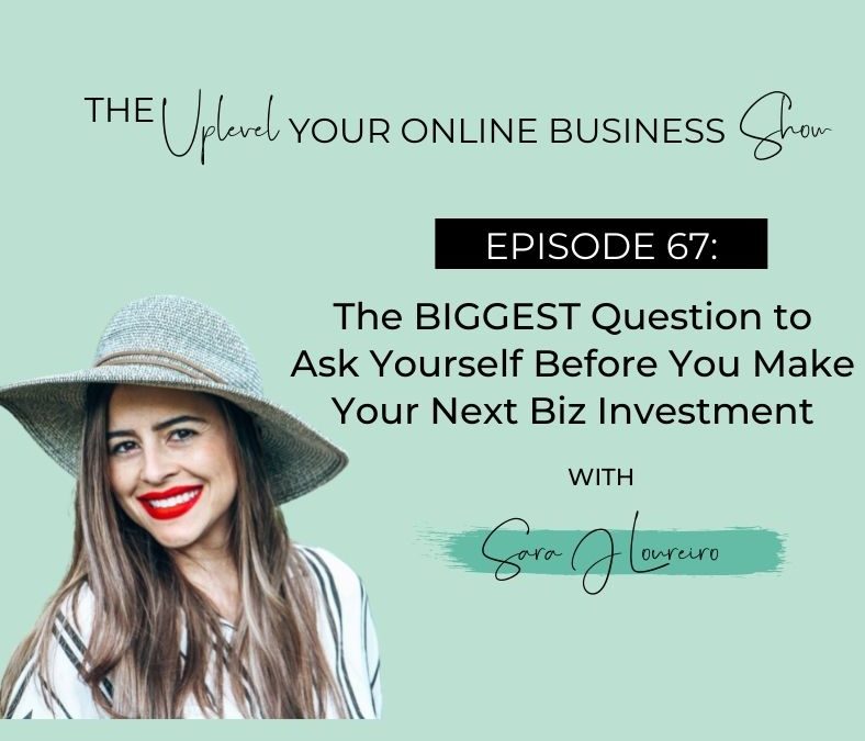 Episode 67: The BIGGEST Question to Ask Yourself Before You Make Your Next Biz Investment